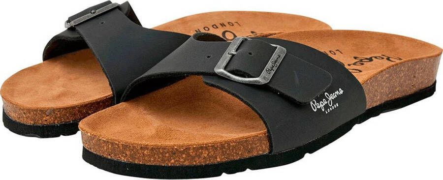 Pepe Jeans Badslippers Bio Single Kansas Zwart Heren