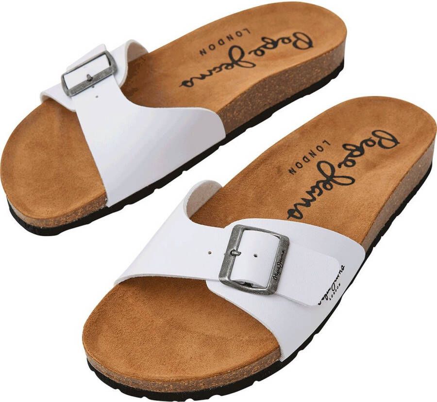 Pepe Jeans Badslippers Bio Single Champion Wit Heren