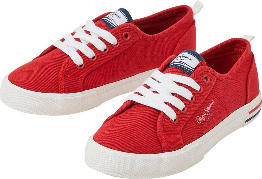 Pepe Jeans Brady Basic Lage Sneakers Rood Jongen