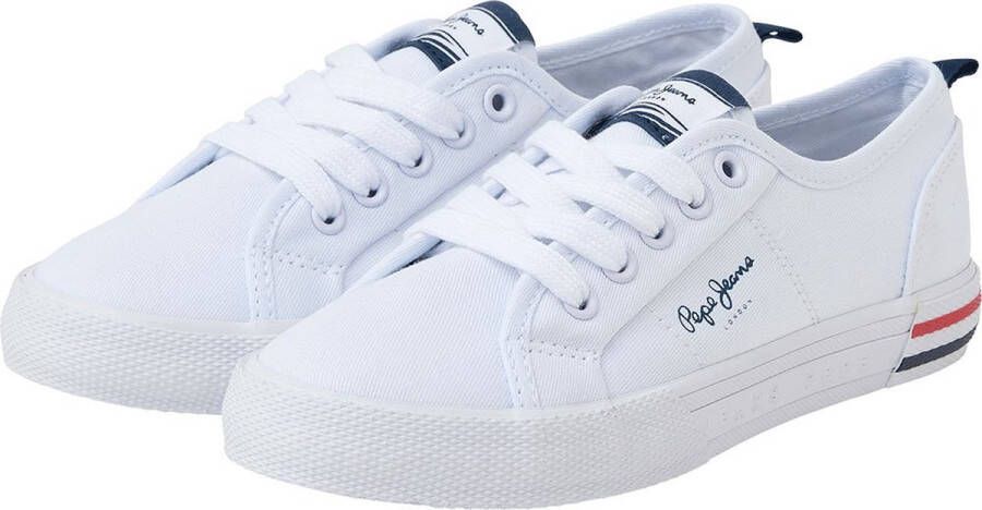 Pepe Jeans Brady Basic Lage Sneakers Wit Jongen