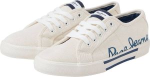 Pepe Jeans Brady Denim Lage Sneakers Beige Vrouw