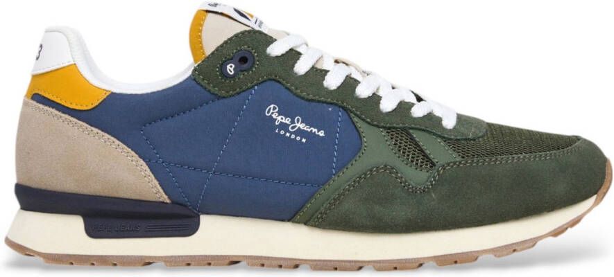 Pepe Jeans Brit Camp leren schoenen blauw