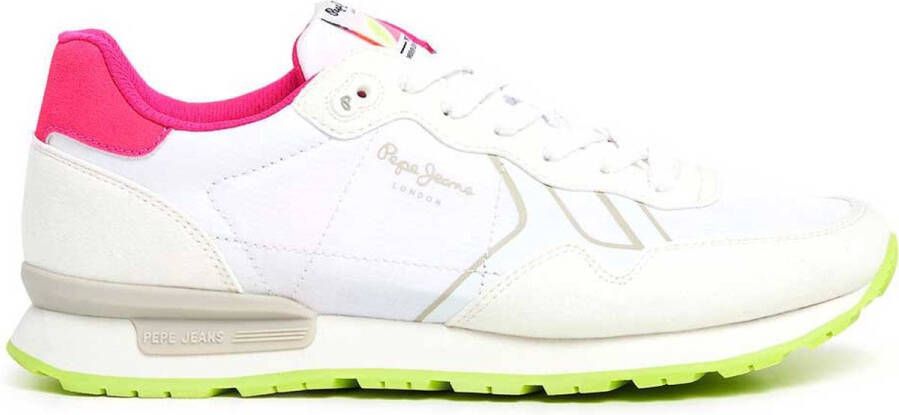 Pepe Jeans Brit Neon Sneakers Wit Vrouw