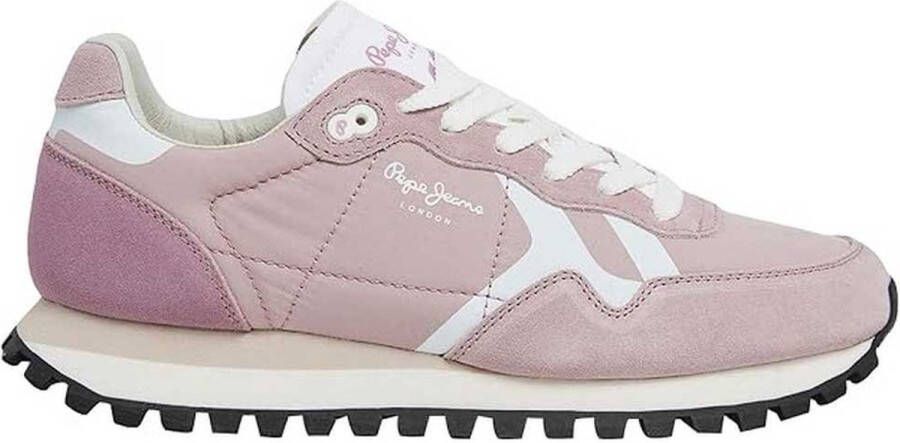 Pepe Jeans Brit-on Print Sneakers Roze Vrouw