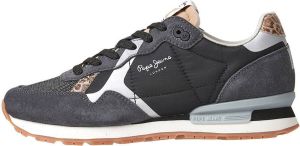 Pepe Jeans Brit Print Night Sneakers Grijs Vrouw