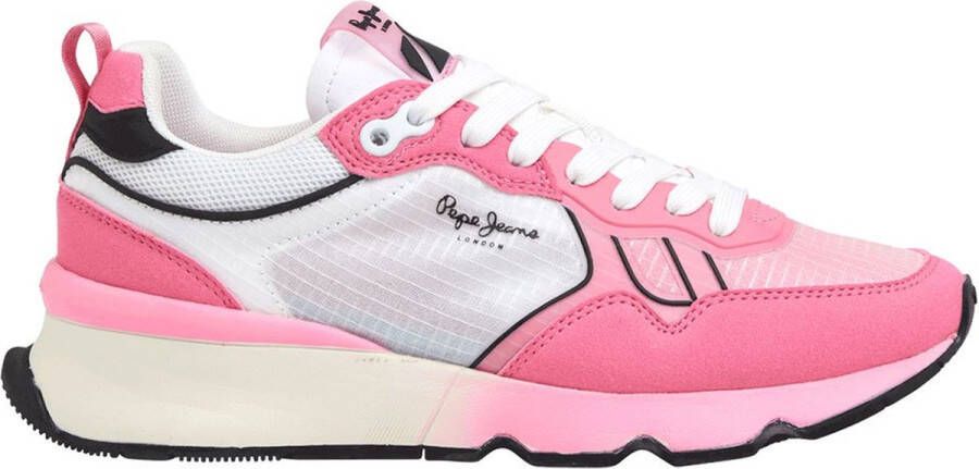 Pepe Jeans Brit Pro Neon Lage Sneakers Roze Vrouw