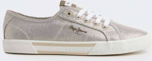 Pepe Jeans Brady Party Lage Sneakers Goud Vrouw