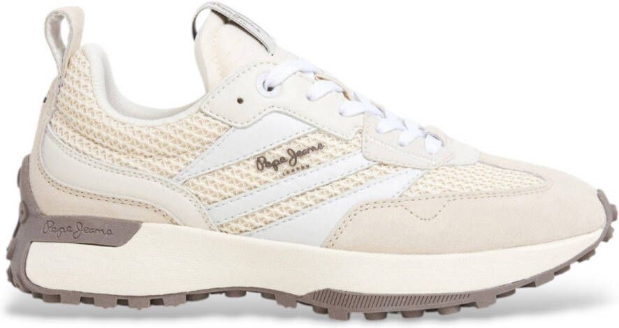 Pepe Jeans Elegante Gebreide Sneakers met Suède Detail