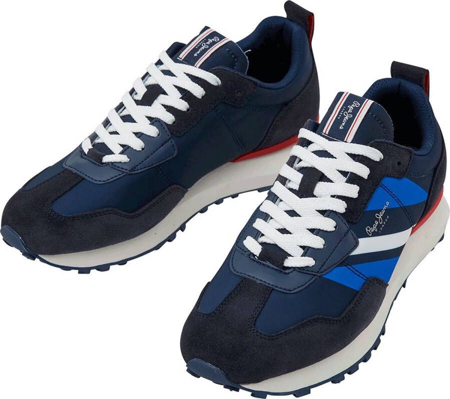 Pepe Jeans Foster Print Sneakers Blauw Man