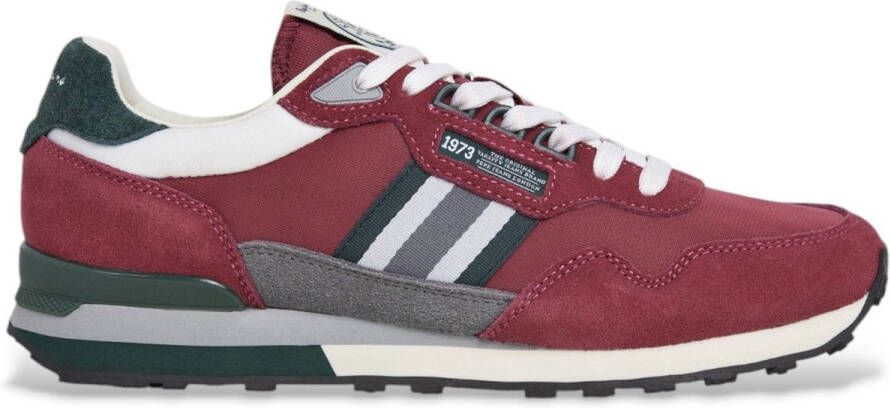 Pepe Jeans Kingston College Leren Sneakers kastanjebruin