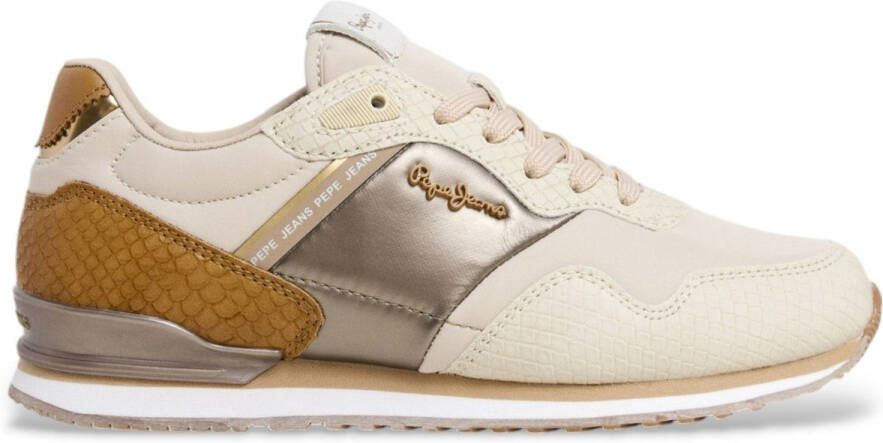Pepe Jeans Londen Mix beige sportschoenen