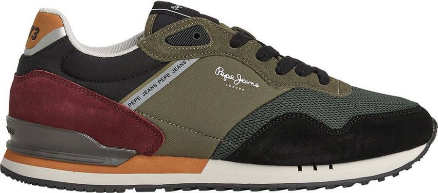 Pepe Jeans Stijlvolle Leren Sneakers Upgrade Green Heren