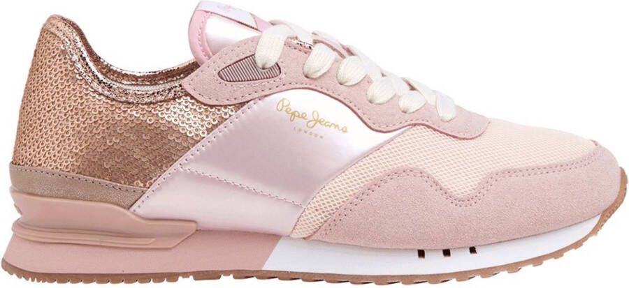 Pepe Jeans London Troy Lage Sneakers Factory Pink Dames