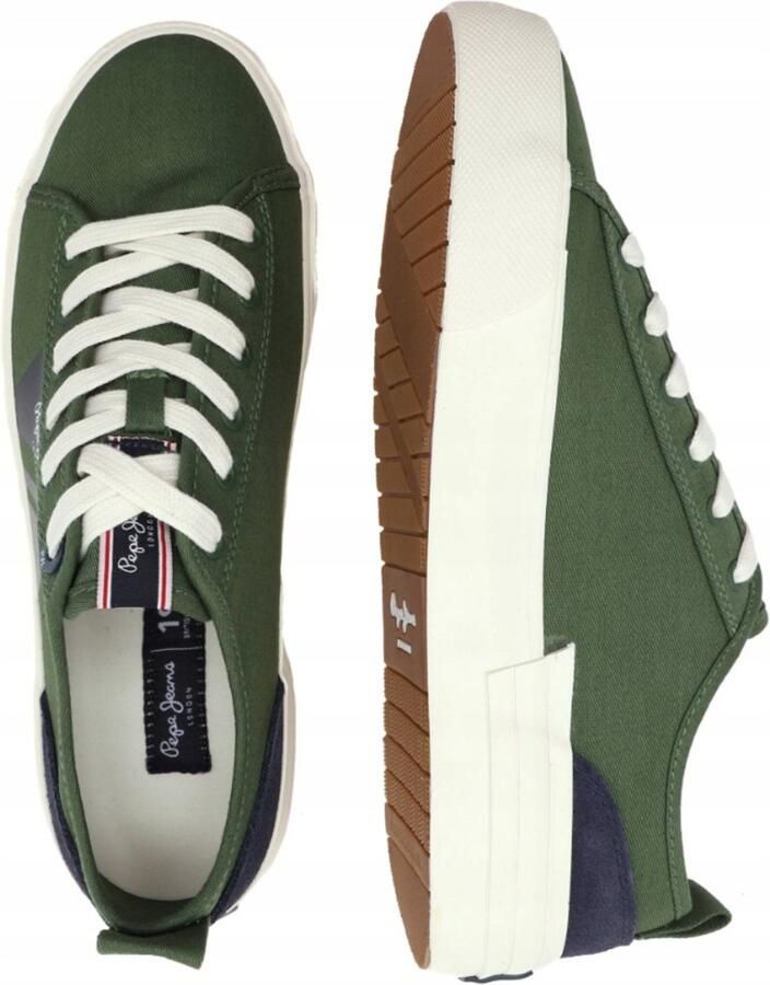 Pepe Jeans Allen Falg Lage Groene Sneakers