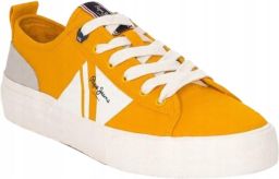 Pepe Jeans Allen Falg Serie Lage Sneakers Geel Vetersluiting