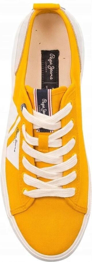 Pepe Jeans Allen Falg Serie Gele Lage Vetersneakers Heren