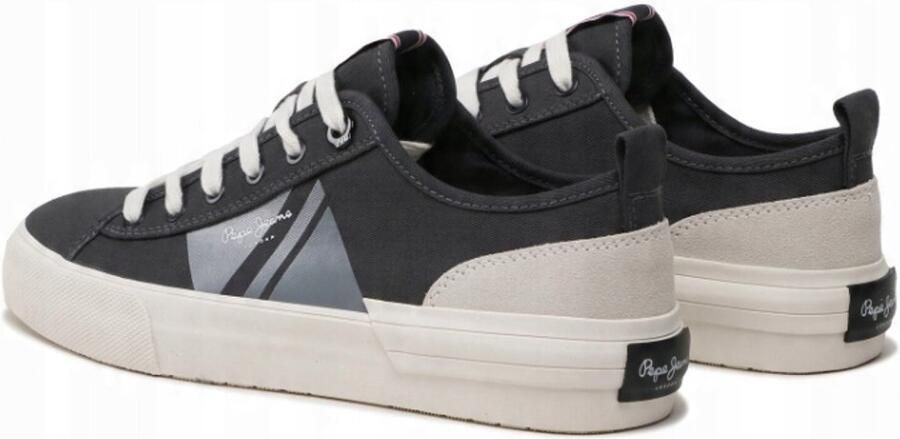 Pepe Jeans Allen Flag Heren Sneakers Zwart Leer