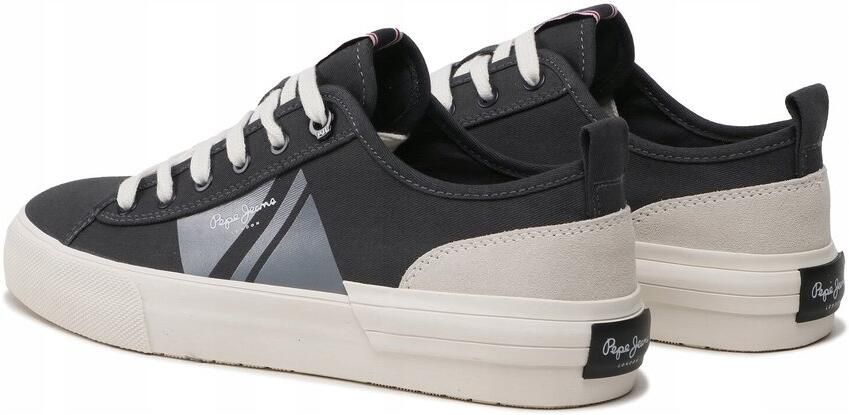 Pepe Jeans Allen Flag Heren Sneakers Zwart Leer