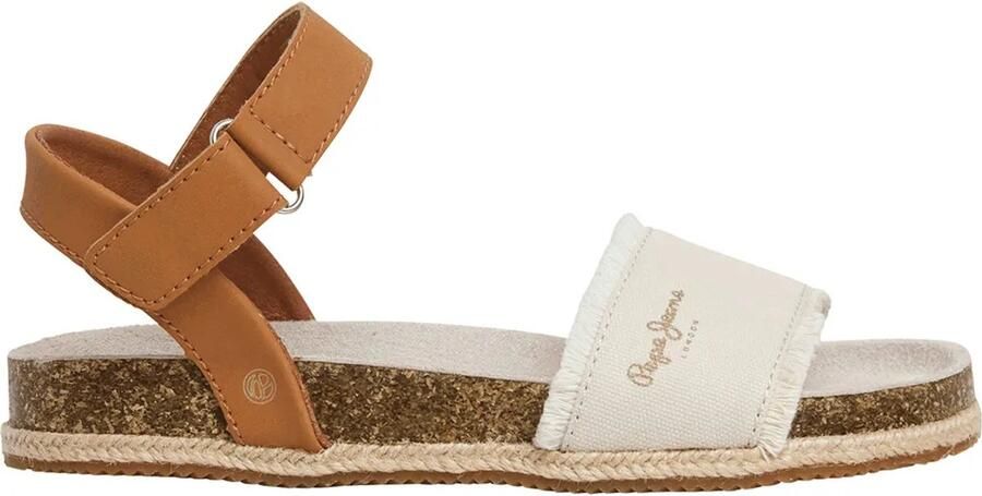Pepe Jeans Berlin Bass G Sandalen Bruin Wit Meisjes