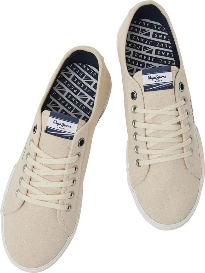 Pepe Jeans Brady Basic Linen Sneakers Beige Man - Foto 3