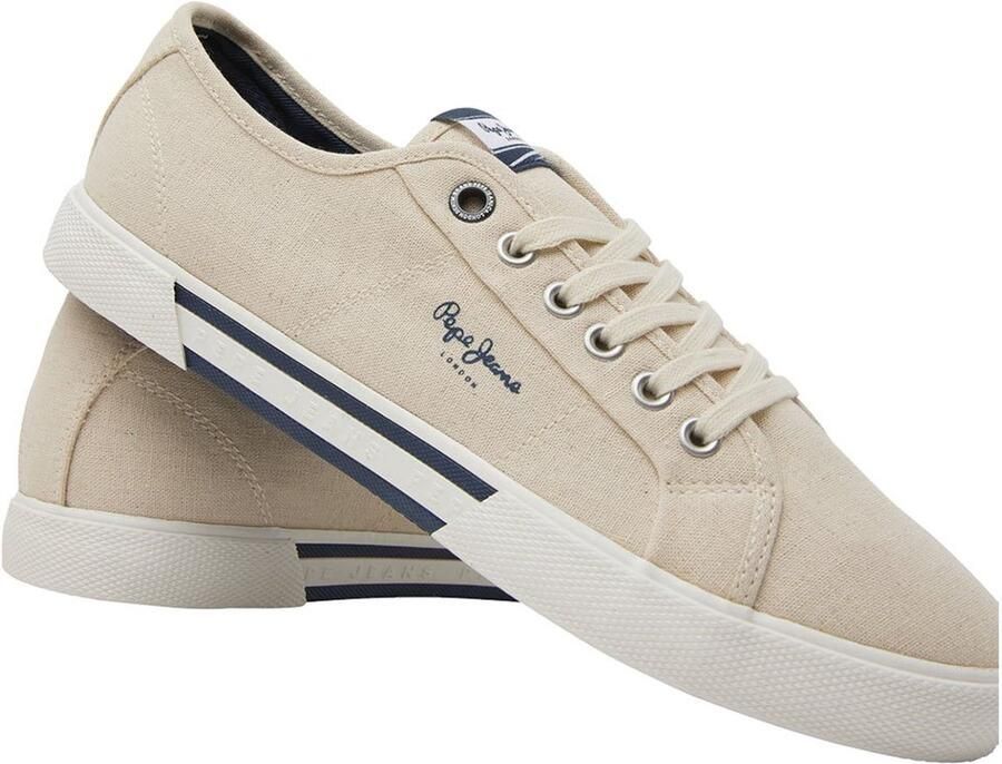 Pepe Jeans Brady Basic Linen Sneakers Beige Man - Foto 2