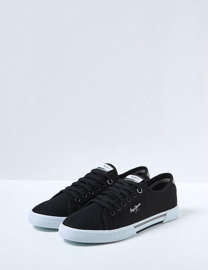 Pepe Jeans Brady Serie Lage Sneakers Zwart Textielmateriaal - Foto 2