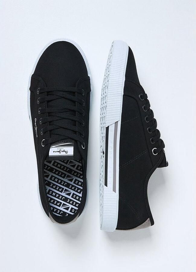 Pepe Jeans Brady Serie Lage Sneakers Zwart Textielmateriaal - Foto 5
