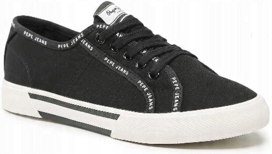 Pepe Jeans Brady Rib Lage Sneakers Zwart Textiel Bovenwerk - Foto 3