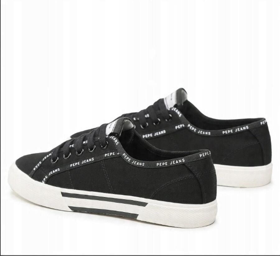 Pepe Jeans Brady Rib Lage Sneakers Zwart Textiel Bovenwerk - Foto 2