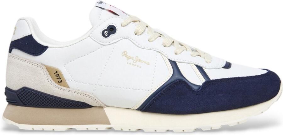 Pepe Jeans Brit Ivy leren sportschoenen wit