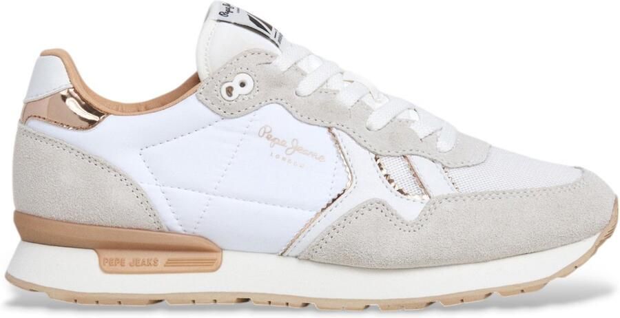 Pepe Jeans Brit Spiegel Leren Sneakers