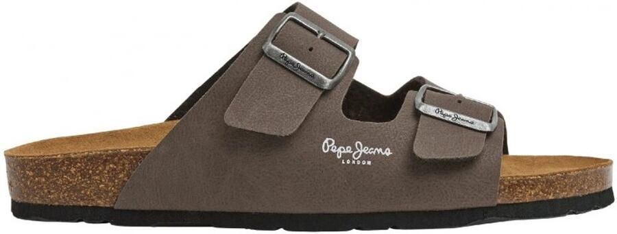 Pepe Jeans Bruine dubbele Chicago anatomische sandalen