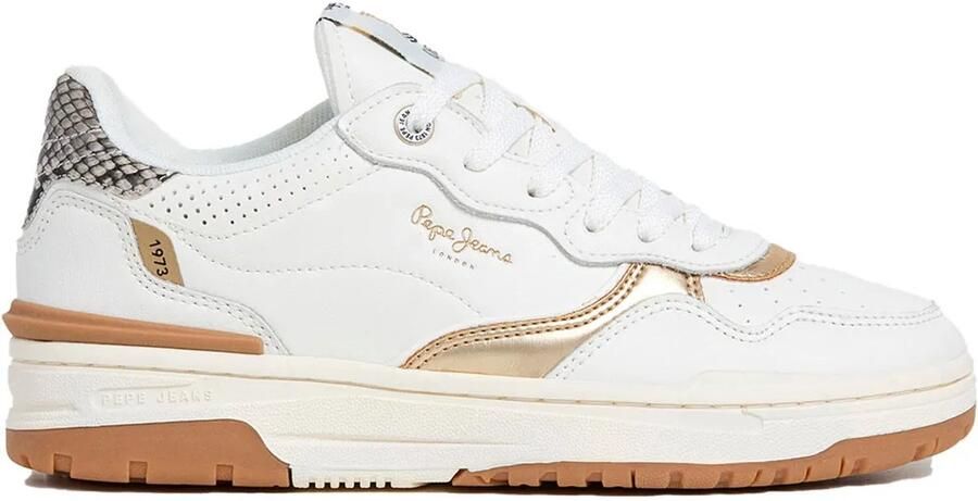 Pepe Jeans Chester Snake Schoenen Wit Vrouw