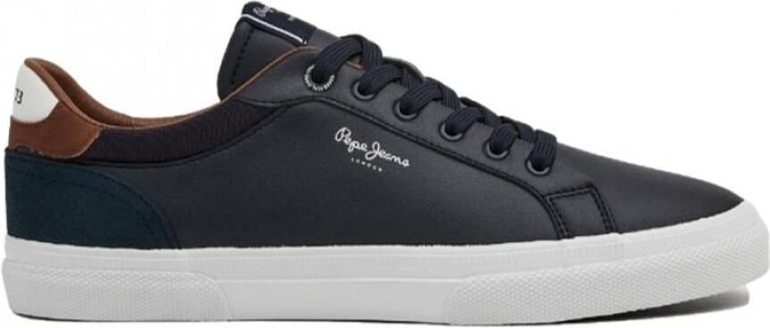 Pepe Jeans Court De Kenton navy lederen sportschoenen - Foto 2