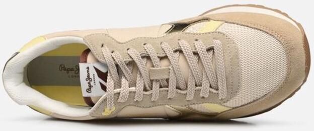 Pepe Jeans Dames Sport Schoenen Beige Leren Buitenkant - Foto 5