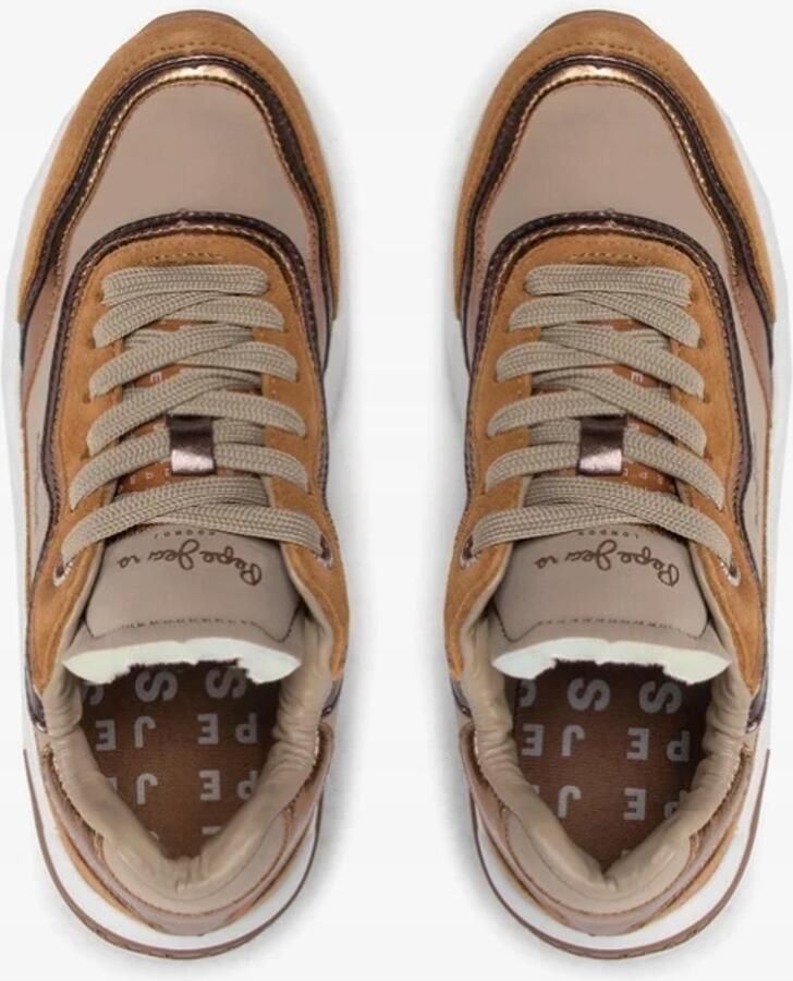 Pepe Jeans Dames Sportieve Schoenen Bruin Veters