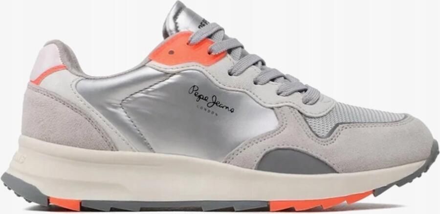 Pepe Jeans Dames Sportschoenen Grijs Lederen Details