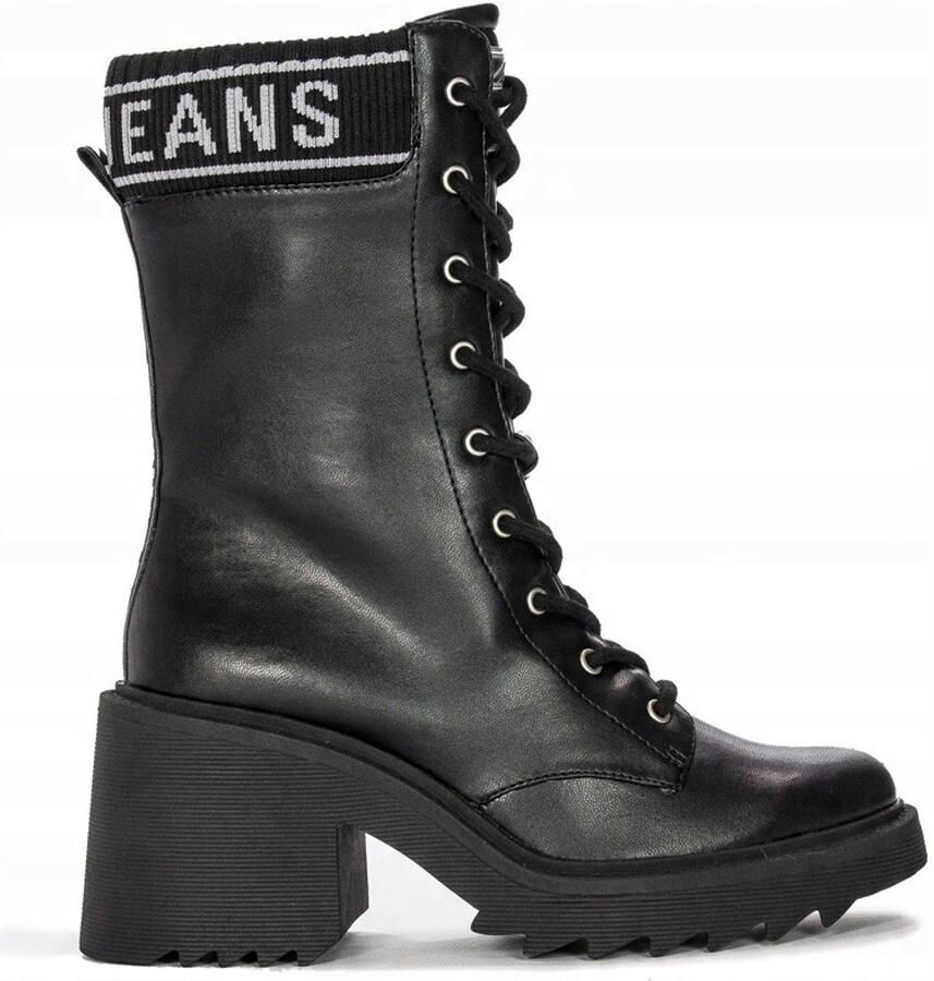 Pepe Jeans Boss Logo Laarzen Dames Zwart Veters - Foto 2