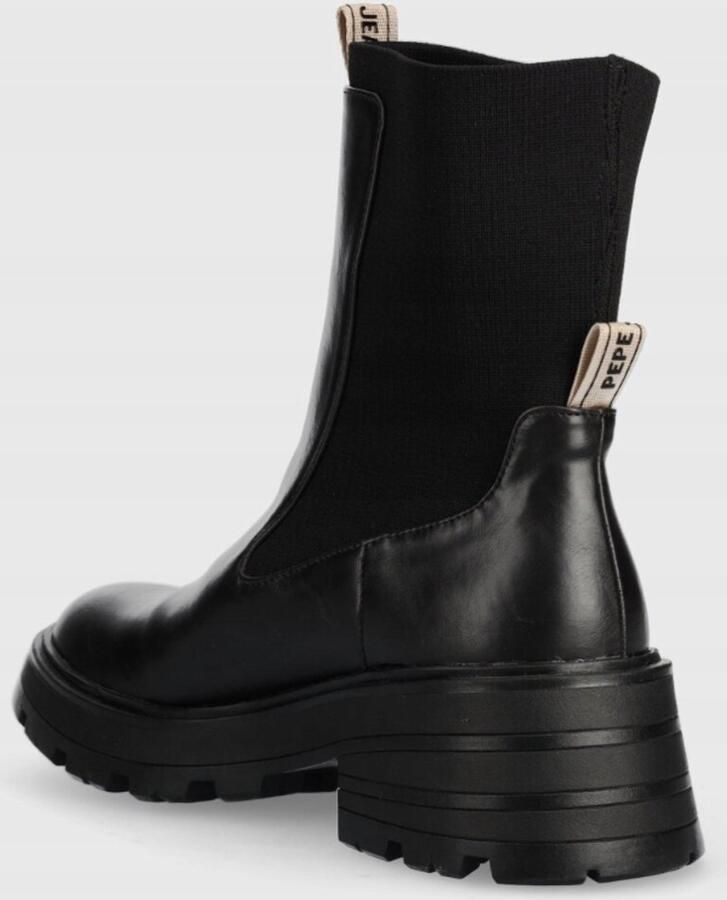 Pepe Jeans Serie Dameslaarzen Zwart Synthetisch Leer Instappers - Foto 2