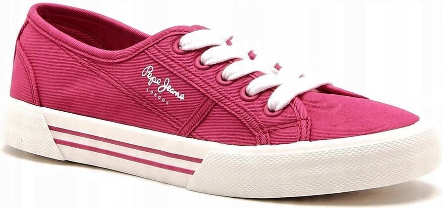 Pepe Jeans Geklede Dames Sneakers Roze Veters Textiel - Foto 7