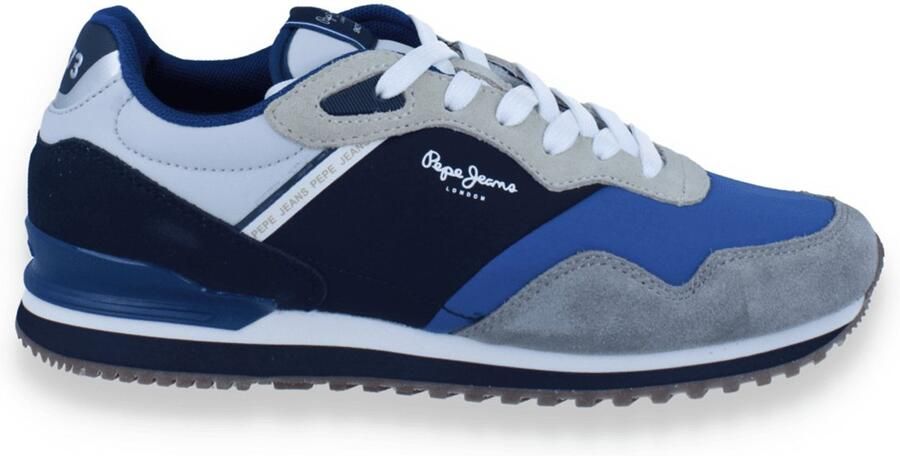 Pepe Jeans Sneakers laag 'London Link' marine blauw denim grijs wit