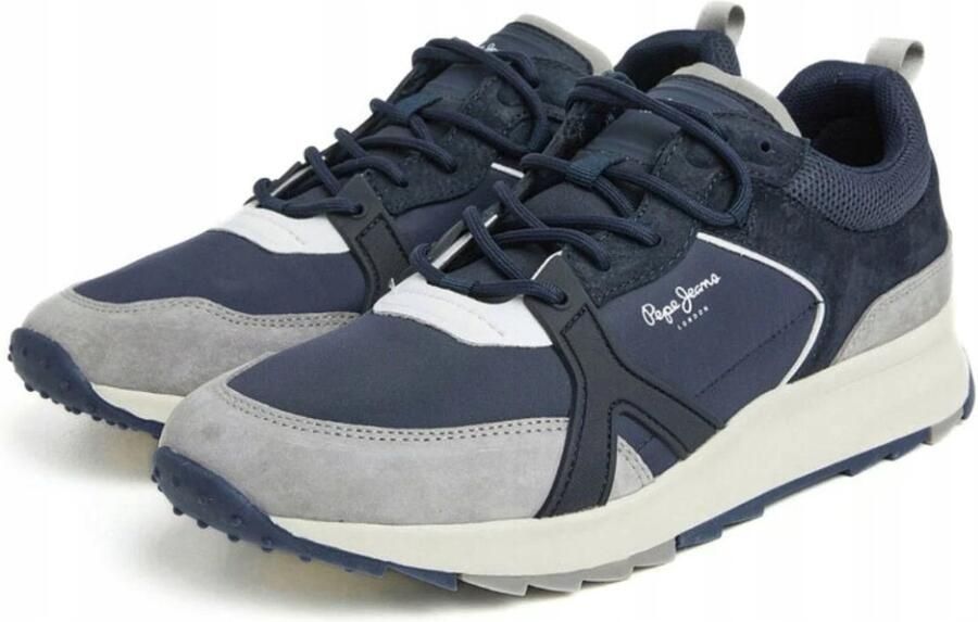 Pepe Jeans Heren Sportschoenen Leer Blauw