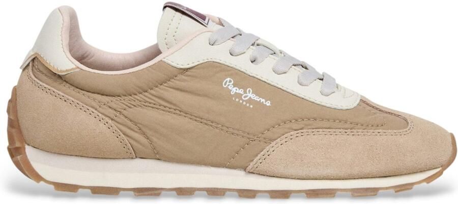 Pepe Jeans Jane Subtiele beige sportschoenen