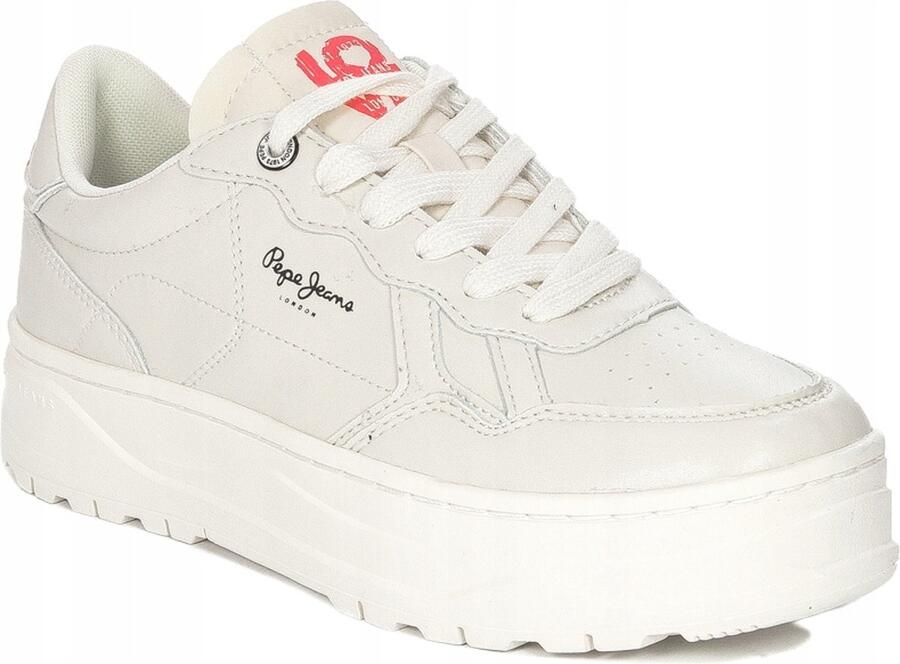 Pepe Jeans Kore Love Dames Sportschoenen Wit Leren Bovenmateriaal - Foto 3