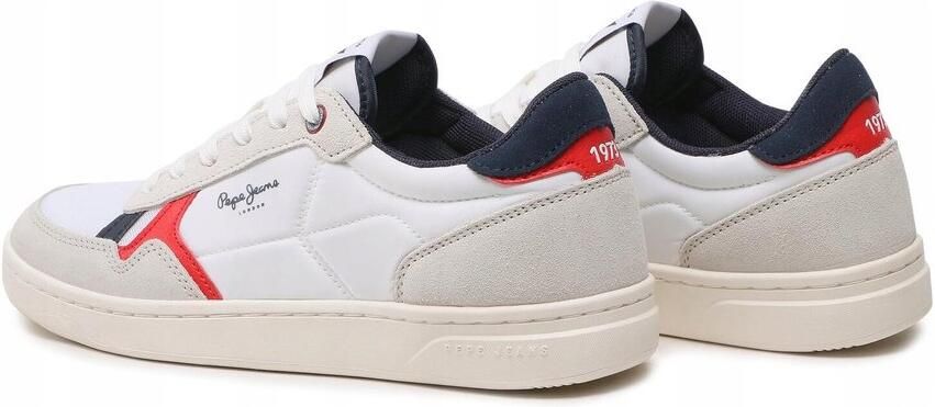 Pepe Jeans Kore Vintage Heren Sportschoenen Wit Leer