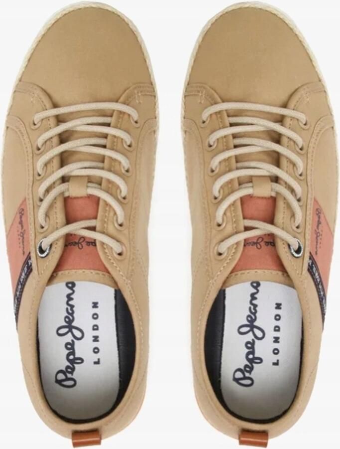 Pepe Jeans Lage Sneakers Beige Veters