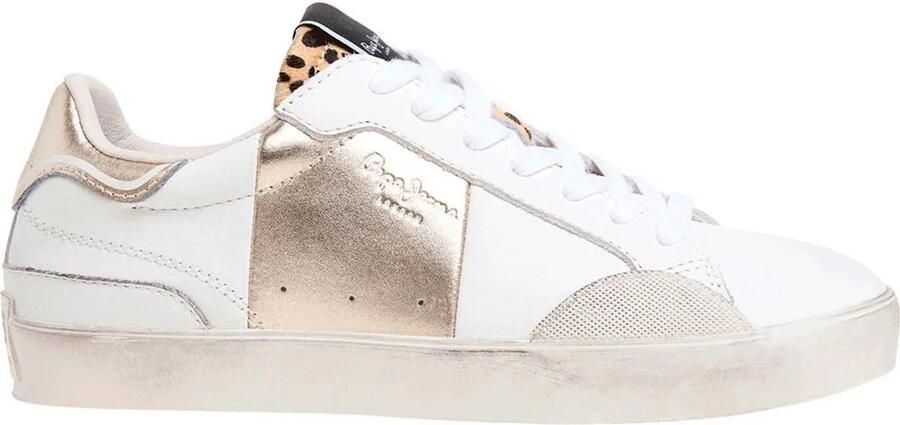 Pepe Jeans Metallic Leren Sneakers Lane Fun