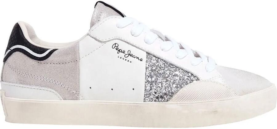 Pepe Jeans Lane Silver Schoenen Wit Vrouw