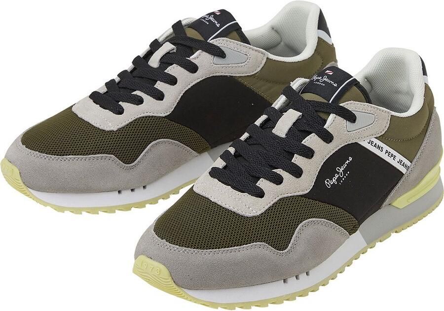 Pepe Jeans London One Hero Sneakers Khaki Green Heren - Foto 3