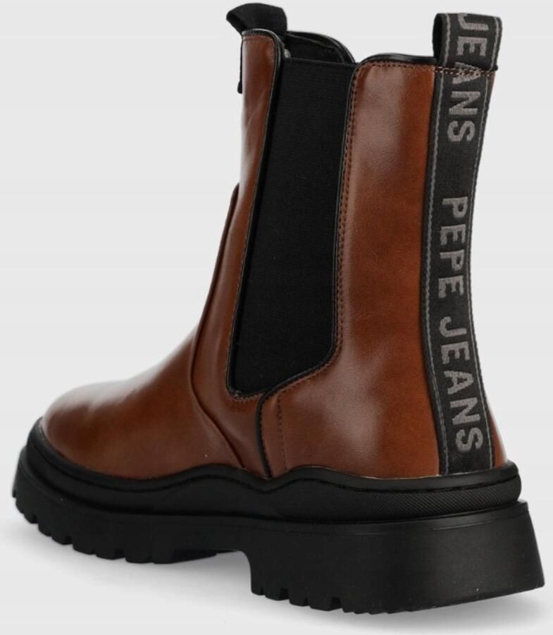 Pepe Jeans Mannelijke Bruine Chelsea Boots Instap Sluiting - Foto 5